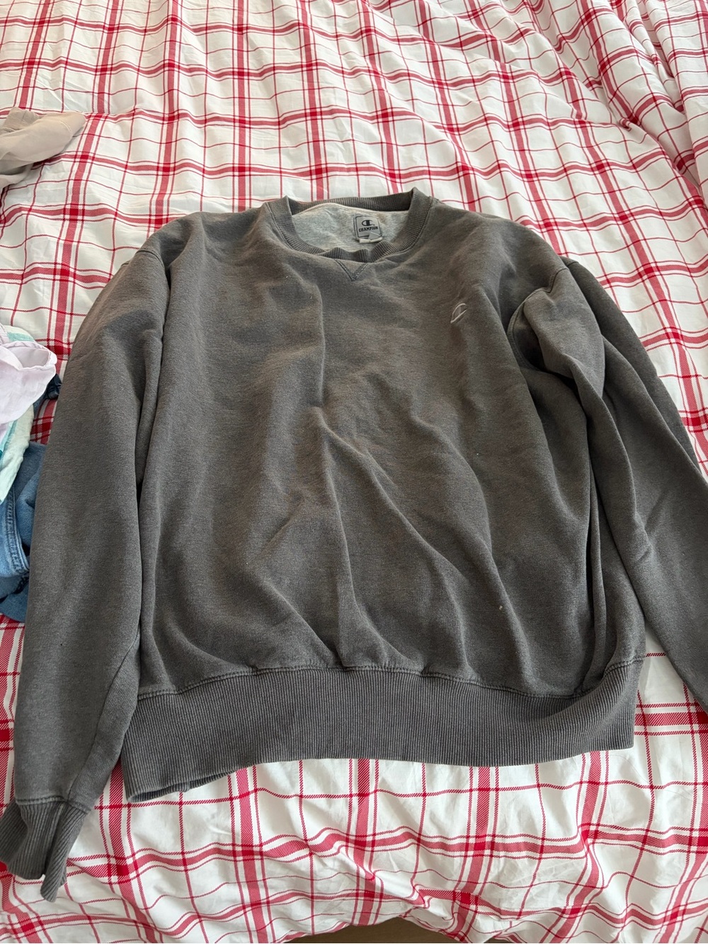 Champion Men's Charcoal Gray Crewneck Sweatshirt